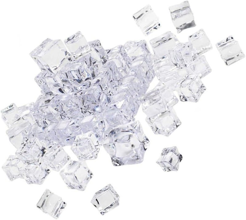40Pcs Transparent Fake Ice Cubes Reusable Realistic Crystals For Drinks Photo Props Beverage Decoration - Image 1